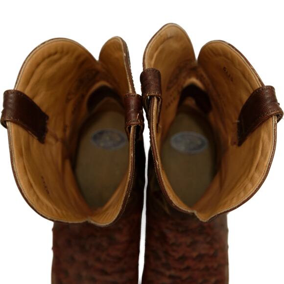 El Dorado Handmade Full Quill Ostrich Broad Square Toe Stockman Cowboy Boots 12 main image 15